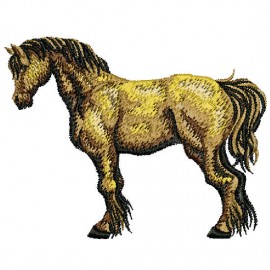 Matriz de bordado Cavalo detalhado 10