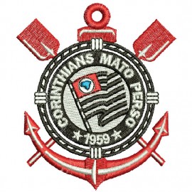 Matriz de bordado Logo Corinthians Mato Perso
