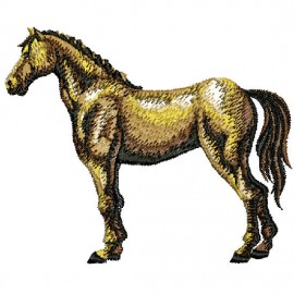 Matriz de bordado Cavalo detalhado 09