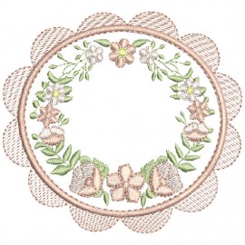 Matriz de bordado Moldura Floral