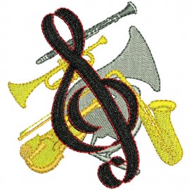Matriz de bordado Instrumentos Musicais 002