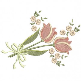 Matriz de bordado Flor Tulipa