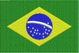 Matriz de bordado Bandeira Brasil