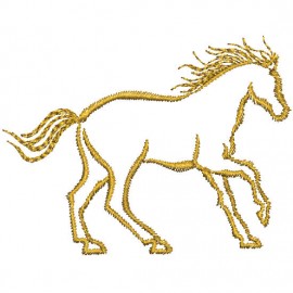 Matriz de bordado Cavalo detalhado 013